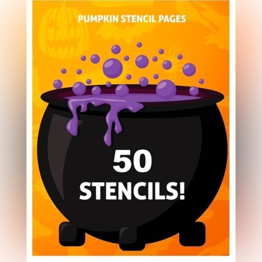 Pumpkin Carving Stencil Book – 46 Designs